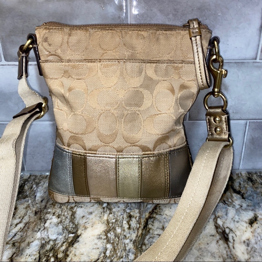 Coach Signature Metallic Crossbody Bag - Picture 5 of 6